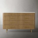 Finnley Wood Eight-Drawer Dresser with Marble or Bluestone Top Rural Chest Of 8 Drawers Cabinet - Image 22