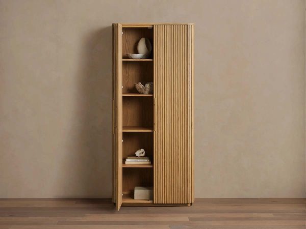 Finnley Wood Tall Cabinet Living Room Country Storage Cabinet with Doors - Image 10