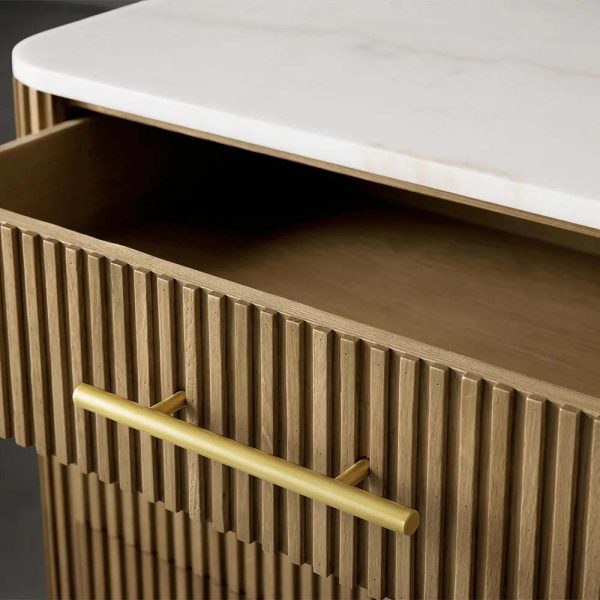 Finnley Wood Eight-Drawer Dresser with Marble or Bluestone Top Rural Chest Of 8 Drawers Cabinet - Image 24