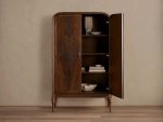 Frances Mahogany Tall Cabinet Vintage Wood Storage Cabinet - Image 2
