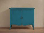 Varzi Hand-Painted Wood Storage Sideboard Antique Buffet Cabinet Tanganika - Image 8