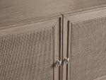 Pearson Mindi TV Stand Woven Cane Cabinet Doors Media Console Wood Sideboard Television Storage Unit - Image 3