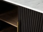 Finnley Wood Sideboard Marble Countertop Buffet Storage Cabinet Rural Entryways Cabinet - Image 3