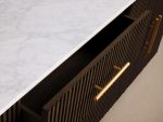 Finnley Plinth Sideboard with Carrara Marble Top Buffet Cabinet - Image 5