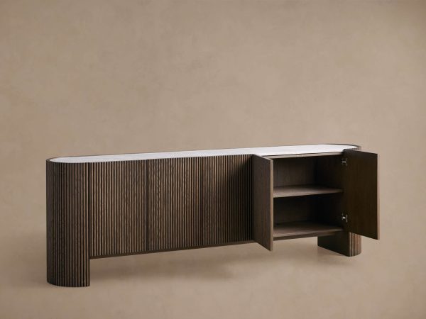 Flore Stone Top Buffet Sideboard Marble Entryways Cabinet - Image 8