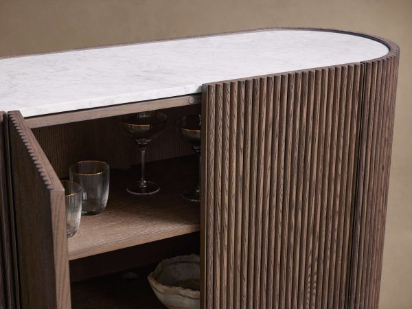 Flore Stone Top Buffet Sideboard Marble Entryways Cabinet - Image 9