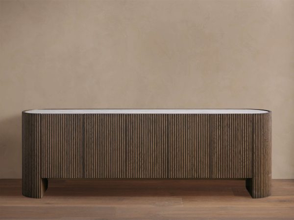 Flore Stone Top Buffet Sideboard Marble Entryways Cabinet - Image 7