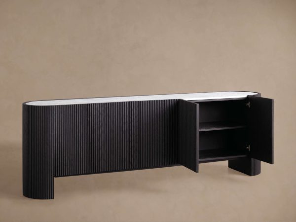 Flore Stone Top Buffet Sideboard Marble Entryways Cabinet - Image 18