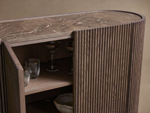 Flore Stone Top Buffet Sideboard Marble Entryways Cabinet - Image 12
