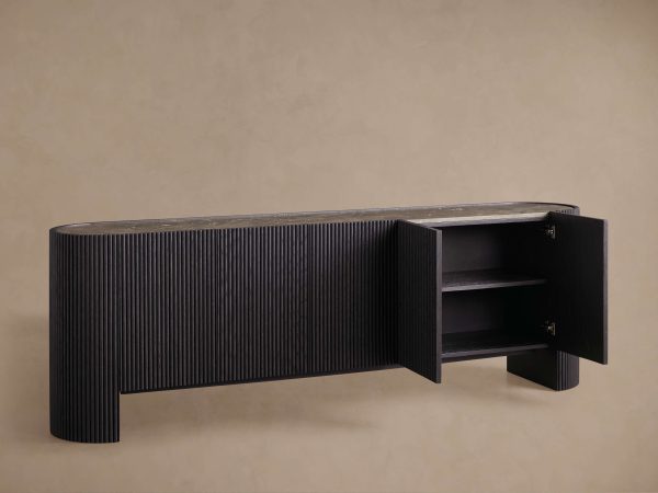 Flore Stone Top Buffet Sideboard Marble Entryways Cabinet - Image 21