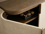 Harrow Media Console Wood Entertainment Centers &TV Stands Faux Shagreen Finish - Image 4