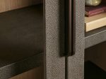 Harrow Tall Display Cabinets with Faux Shagreen Finish - Image 4