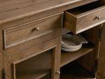 Kensington Reclaimed Glass Buffet Vintage Reclaimed Wood Farmhouse Style - Image 3