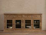 Kensington Reclaimed Glass Buffet Vintage Reclaimed Wood Farmhouse Style - Image 2