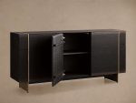 Mihaela Wood water-based process Sideboard Oak Buffet Storage Cabinet - Image 6