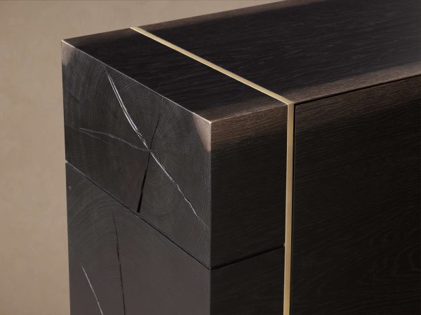 Mihaela Wood water-based process Sideboard Oak Buffet Storage Cabinet - Image 7