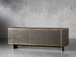 Mihaela Oak Media Console Wood Entertainment Centers Cabinet Retro TV Stands - Image 2