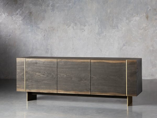 Mihaela Oak Media Console Wood Entertainment Centers Cabinet Retro TV Stands - Image 2