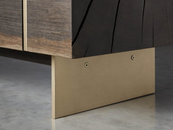 Mihaela Oak Media Console Wood Entertainment Centers Cabinet Retro TV Stands - Image 7