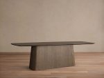 Saint Germain Wood Dining Table with Solid Oak Wood Top & Toulouse Base - Image 2