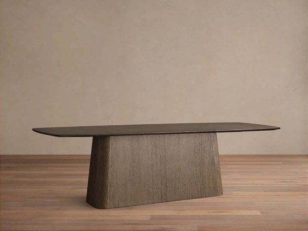 Saint Germain Wood Dining Table with Solid Oak Wood Top & Toulouse Base - Image 2