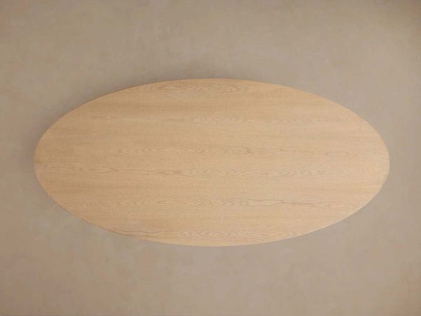 Perth Oval  Dining Table Solid Romanian Oak Hand-Sculpted Modern Style - Image 16