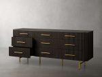 Finnley Wood Nine-Drawer Dresser with Natural Stone Drawer Chest Cabinet - Image 15