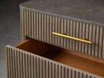 Finnley Three-Drawer Chest Cabinet Bedroom Nightside Table with Stone Top - Image 24