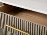 Finnley Wood Five-Drawer Dresser with Marble Top Drawer Chest Cabinet - Image 4