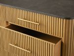 Finnley Wood Nine-Drawer Dresser with Natural Stone Drawer Chest Cabinet - Image 3