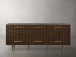 Finnley Wood Nine-Drawer Dresser with Natural Stone Drawer Chest Cabinet - Image 6