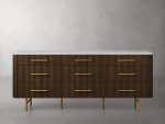 Finnley Wood Nine-Drawer Dresser with Natural Stone Drawer Chest Cabinet - Image 8