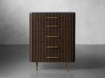 Finnley Wood Five-Drawer Dresser with Marble Top Drawer Chest Cabinet - Image 17
