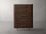 Finnley Wood Five-Drawer Dresser with Marble Top Drawer Chest Cabinet - Image 15