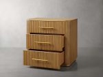 Finnley Wood Nightstand Bedroom 3 Drawer Chest Cabinet - Image 5