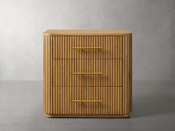 Finnley Wood Nightstand Bedroom 3 Drawer Chest Cabinet - Image 4