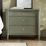 Henley Nightstand Solid Mahogany Nightside Tables With Three Drawers - Image 3