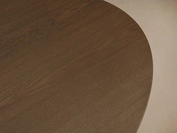 Perth Oval  Dining Table Solid Romanian Oak Hand-Sculpted Modern Style - Image 7