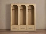 Hattie Oak Wood Entryway Cabinet Storage Tall Cabinet With Hooks - Image 12