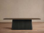 Saint Germain Wood Dining Table with Solid Oak Wood Top & Toulouse Base - Image 8