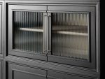 Rowan Modular Wall Unit Storage Tall Display Cabinet Wood Bookcase with Glass Door - Image 6