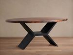 Recycled Metal Dining Table with Vertex Iron Base & One-of-a-Kind Surface - Image 5