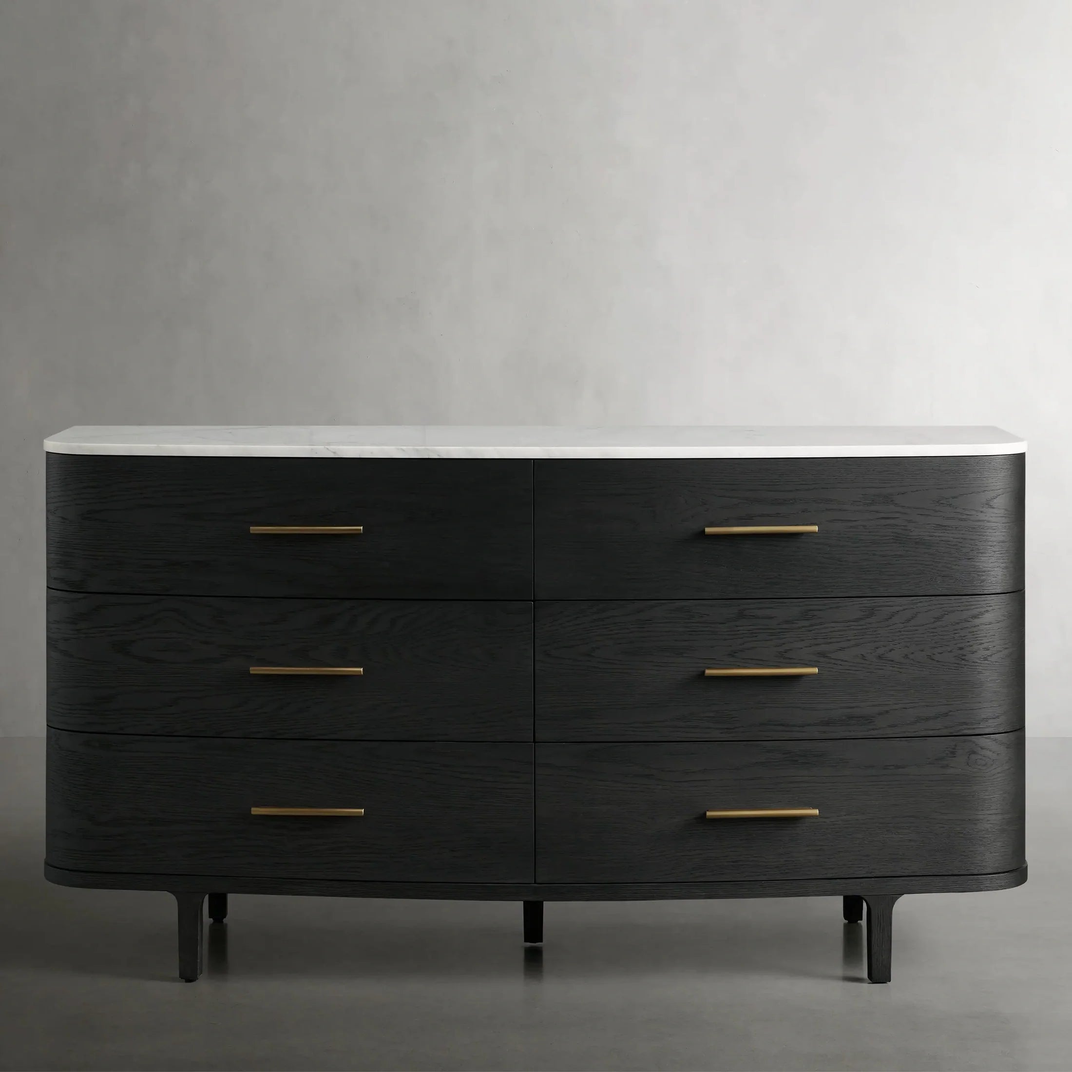4cd01282-5f43-48c6-ae54-14f49ceacdc2.jpg Danny Wood Six-Drawer Dresser with Marble Top Chest Of 6 Drawers Storage Cabinet - Image 1