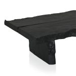 Nobu Wood Rectangular Coffee Table Sofa Center Tea Table Burnt Noir Finish - Image 6