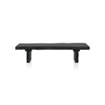 Nobu Wood Rectangular Coffee Table Sofa Center Tea Table Burnt Noir Finish - Image 4