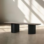 San Germani 72" Stone Coffee Table with Dauphine Metal Base - Image 2