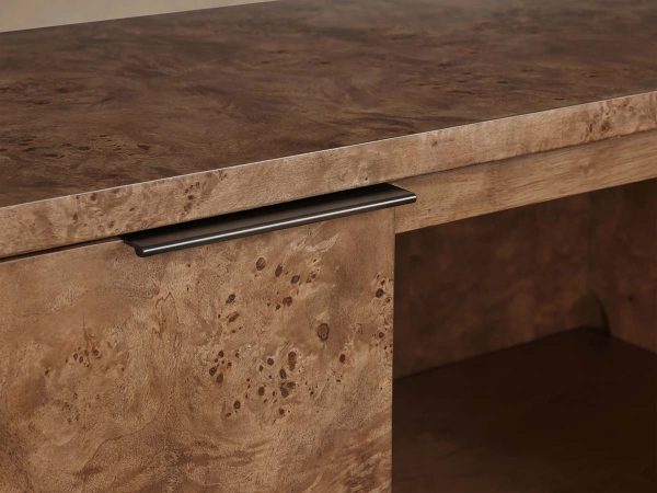 Corey Mappa Burl Wood Sideboard Modern Buffet Storage Living Room Entryways TV Cabinet - Image 9