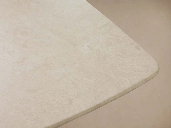 Saint Germain Stone Dining Table with Natural Stone Marble Wood Toulouse Base - Image 9