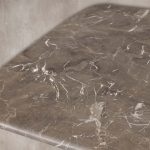 San Germani Espresso Stone Top Coffee Table 72" Center Tea Table with Clement Base - Image 7
