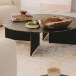Bowie Hammered Cast Coffee Table Aluminum Sofa Center Tea Table in Antiqued Bronze - Image 2